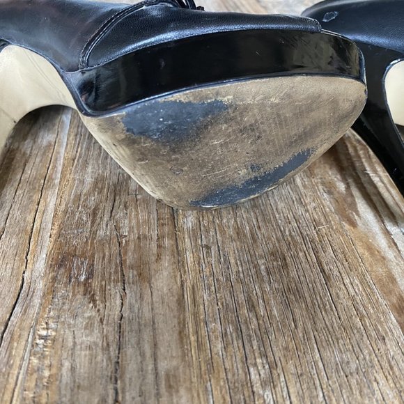 Enzo‎ Angiolini Black Leather Heels Size 6 - Picture 7 of 7